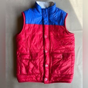 Fleece lined vest 4y by Egg GUC for small pocket seams needing repair pictured
